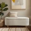 Boucle Flip Top Storage Bench Cream See Below view 1
