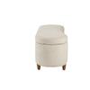 Boucle Flip Top Storage Bench Cream See Below view 3