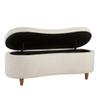 Boucle Flip Top Storage Bench Cream See Below view 4