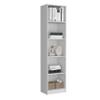 2 2 Home Bookcase Set, 42" Wide with 8 Shelves and Double Door Cabinet, Living Room Set White view 3