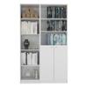 2 2 Home Bookcase Set, 42" Wide with 8 Shelves and Double Door Cabinet, Living Room Set White view 4