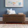 Boucle Flip Top Storage Bench Chocolate See Below view 1