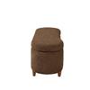 Boucle Flip Top Storage Bench Chocolate See Below view 2