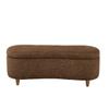 Boucle Flip Top Storage Bench Chocolate See Below view 3