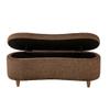 Boucle Flip Top Storage Bench Chocolate See Below view 4