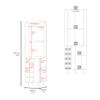 70" Tall Corner Bar Cabinet with Four Shelves, Ten Wine Bottle Cubbies and Stemware in Black view 3