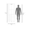 70" Tall Corner Bar Cabinet with Four Shelves, Ten Wine Bottle Cubbies and Stemware in Black view 4