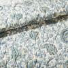 6 Pcs Cotton Percale Quilt Set with Throw Pillows Aqua Full,Queen view 2