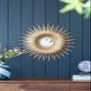 28.3" in Retro Design Gold Sunburst Metal Wall Mirror Decorative Mirror for a Bedroom, Dressing Room, Hallway or Living Space. view 1