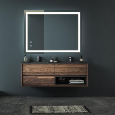 36x28 inch Bathroom Led Classy Vanity Mirror with Focused backplane,High Lumen,Dimmable Touch,Wall Switch Control, Anti Fog,CRI 95 Adjustable 3000K 4500K 6000K,IP54 Waterproof Vertical Horizontal