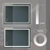 36x28 inch Bathroom Led Classy Vanity Mirror with Focused backplane,High Lumen,Dimmable Touch,Wall Switch Control, Anti Fog,CRI 95 Adjustable 3000K 4500K 6000K,IP54 Waterproof Vertical Horizontal view 4