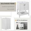 24" Bathroom Vanity Base Only, Soild Wood e, Bathroom Storage Cabinet with Doors and Open Shelf, White view 4