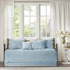 6 Pcs Reversible Scalloped Edge Daybed Cover Set Blue Daybed view 1