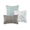 6 Pcs Printed Quilt Set with Throw Pillows Aqua King,Cal King HN633 view 4