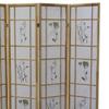 70" Tall 4 Panel Screen, Room Divider Shoji, Natural Wood view 2