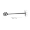 IMIKEYA 2 Pack Stainless Steel Curtain Rod Brackets Heavy Duty Round Head view 2