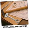 IMIKEYA 2 Pack Stainless Steel Curtain Rod Brackets Heavy Duty Round Head view 3