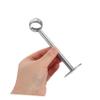 IMIKEYA 2 Pack Stainless Steel Curtain Rod Brackets Heavy Duty Round Head view 4
