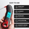 ThermoMaven Professional Meat Thermometer, Instant Read in 0.5 Sec, NIST Certified Accuracy 0.5F, IP67 Waterproof, Ambidextrous Backlight & Auto-Rotating Display, for BBQ/Grill/Cooking, Black&Red view 2