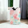 Blue Pink Flowers in Summer laundry baskets, folding and waterproof large laundry with sturdy handle laundry hamper rack mediumfor tool view 2