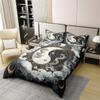 Erosebridal Tai Chi Bagua Dragon 100% Cotton Bedding Set Queen for Adults Boys Girls Traditional Chinese Pattern Duvet Cover Asian Oriental Theme Comforter Cover Mythical Animals Retro Cloudy Moon view 2