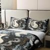 Erosebridal Tai Chi Bagua Dragon 100% Cotton Bedding Set Queen for Adults Boys Girls Traditional Chinese Pattern Duvet Cover Asian Oriental Theme Comforter Cover Mythical Animals Retro Cloudy Moon view 4
