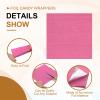 PATIKIL Foil Candy Wrappers 5x5 Inch, 200 Pcs Square Orange Pattern Aluminium Foil Candy Wrapping Paper for DIY Chocolate Candies Packaging Decoration, Pink view 3
