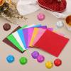 PATIKIL Foil Candy Wrappers 5x5 Inch, 200 Pcs Square Orange Pattern Aluminium Foil Candy Wrapping Paper for DIY Chocolate Candies Packaging Decoration, Pink view 4