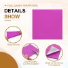 PATIKIL Foil Candy Wrappers 5x5 Inch, 200 Pcs Square Fine Grid Aluminium Foil Candy Wrapping Paper for DIY Chocolate Candies Packaging Decoration, Rose Red view 3