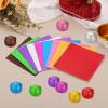 PATIKIL Foil Candy Wrappers 5x5 Inch, 200 Pcs Square Fine Grid Aluminium Foil Candy Wrapping Paper for DIY Chocolate Candies Packaging Decoration, Rose Red view 4