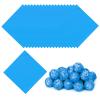 PATIKIL Foil Candy Wrappers 5x5 Inch, 200 Pcs Square Glossy Aluminium Foil Candy Wrapping Paper for DIY Chocolate Candies Packaging Decoration, Blue view 1