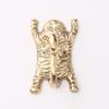 Indian Shelf Brass Gold Decorative Tiger Wall Hooks for Towel, Bags, Coats view 1