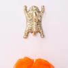 Indian Shelf Brass Gold Decorative Tiger Wall Hooks for Towel, Bags, Coats view 3