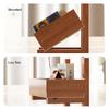 3-Tier Basket Stand, Wooden Floor Stand Shelving, Solid Wood Storage Rack for Bathroom, Living Room, Fruit Stands for Kitchen Counter (Wood, 3-Tier) view 4