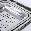 Stainless Steel Rectangular Drain Tray with Holes, Thickened Serving Plate view 3