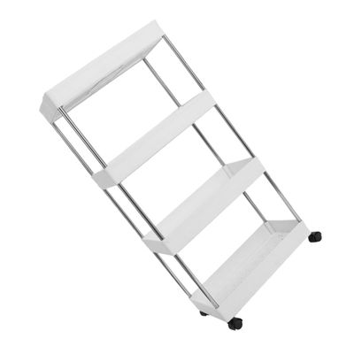 Rolling Utility Storage Rack Xmas 4-Tier Stainless Steel Cart