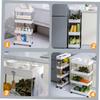 Rolling Utility Storage Rack Xmas 4-Tier Stainless Steel Cart view 2