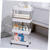 Rolling Utility Storage Rack Xmas 4-Tier Stainless Steel Cart view 3