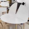 47 51 55 59 63 67 71 75 79 87in Large Round Foldable Table Top Only No Legs Temporary Replace Table Top with Metal Hardware Folding Tabletop Extender for Kitchen Patio Dining(White,190cm/75in) view 1