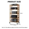 3/4/5 Layer Removable AV Media Stand,Audio Stand Media Player Stand,Adjustable Shelves,for Living Room Gaming Recording Studio,Load 120kg(5-Tier,88x38x70cm) view 2