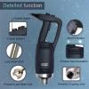 500W Powerful Hand Blender, Electric Stick Blender, Speed 4000RPM To 16000RPM Adjustable, 304 Food-grade Stainless Steel Material and Prevents Splashing Design, for Food, Vegetables, Soup view 4