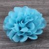 10Pcs 4.7" Big Fluffy Chiffon Mesh Lace Flowers for Hair Accessories Artificial Fabric Flowers for Headbands (10Pcs Blue) view 1