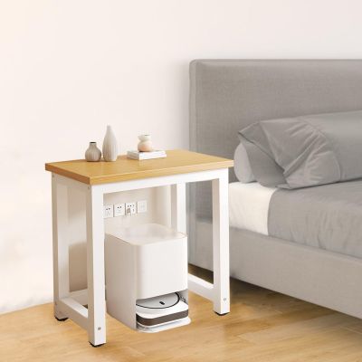 Dailify Bedside End Side Table Stand for Storage Vacuum Sweeping Robot, Home Coffee/Snack Rack Save Space, Sturdy Floor Sofa Side Storage Shelf(80x40cm (31 1/2 x 15 3/4"))