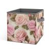 TESBNDDJ Oxford Fabric Storage Boxes Foldable Organizers for Clothes/Shoes/Toys, Collapsible Fabric Bins, Beauty Roses Printing Storage Box Multi-Use Closet & Cabinet Organization view 1