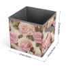 TESBNDDJ Oxford Fabric Storage Boxes Foldable Organizers for Clothes/Shoes/Toys, Collapsible Fabric Bins, Beauty Roses Printing Storage Box Multi-Use Closet & Cabinet Organization view 2