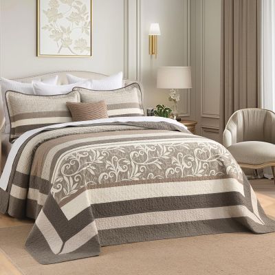 FineStichery Lightweight King Bedspreads 120x120, Cotton Oversized Quilt