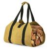 Canvas Firewood Log Carrier Bag Extra Large Durable Tote with Handles, Perfect for Fireplace Stove Accessories and Camping Storage (A) view 1