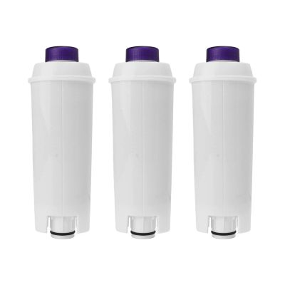 3pcs ABS Coffee Machine Water Filter Replacement for DeLonghi DLSC002, ECAM, ETAM, EC680 EC800 Series Improves Beverage Flavor, Protects Coffee Maker
