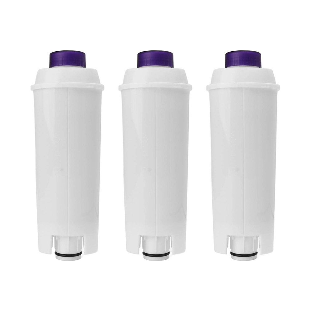 3pcs ABS Coffee Machine Water Filter Replacement for DeLonghi DLSC002, ECAM, ETAM, EC680 EC800 Series Improves Beverage Flavor, Protects Coffee Maker