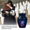 YATHABHISA Guitar Urn for Human Ashes, Personalized Memorial Cremation Urns for Adults, Decorative Keepsake for Men & Women, Navy Blue, 3 Inch view 4